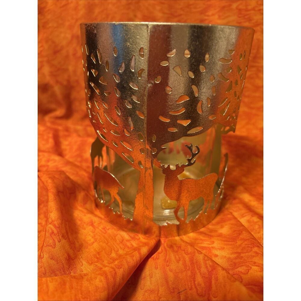 New Enchanted Woodland Deer Candle Holder With Glass Insert‎